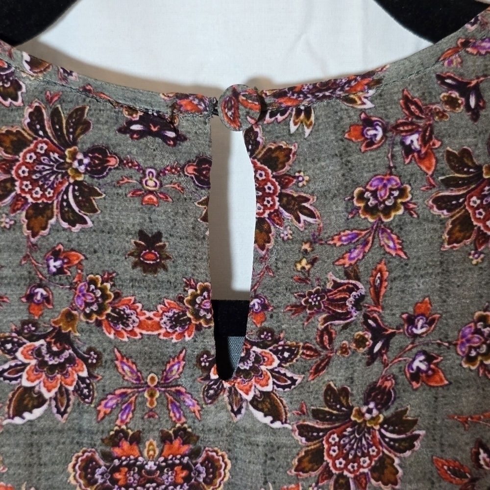 Hemant & Nandita Anthropologie 100% Silk Beaded Cropped Short Sleeve Boho - Picture 7 of 10
